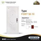 Fortress Wood Pattern Steel Door Fortress 90 White Series 1