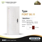 Fortress Wood Pattern Steel Door Fortress 90 White Series 5