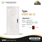 Fortress Wood Pattern Steel Door Fortress 90 White Series 4