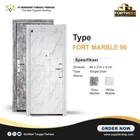 Pintu Baja Fortress Motif Marble Premium