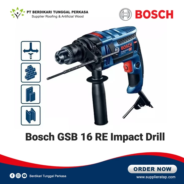 Mesin Bor Tangan - Bosch GSB 16 RE Impact Drill
