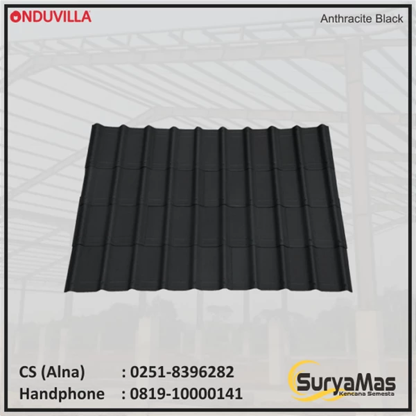 Onduvilla Bitumen Roof 3 mm Anthracite Black