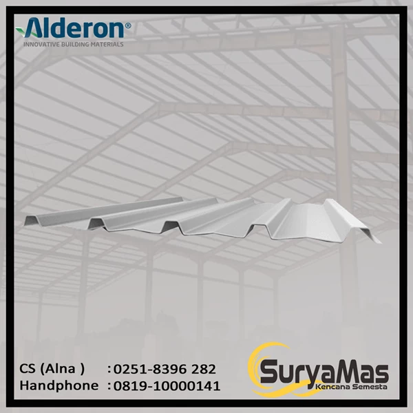 Roof UPVC Alderon RS Eff 760 mm Greca Opaque White