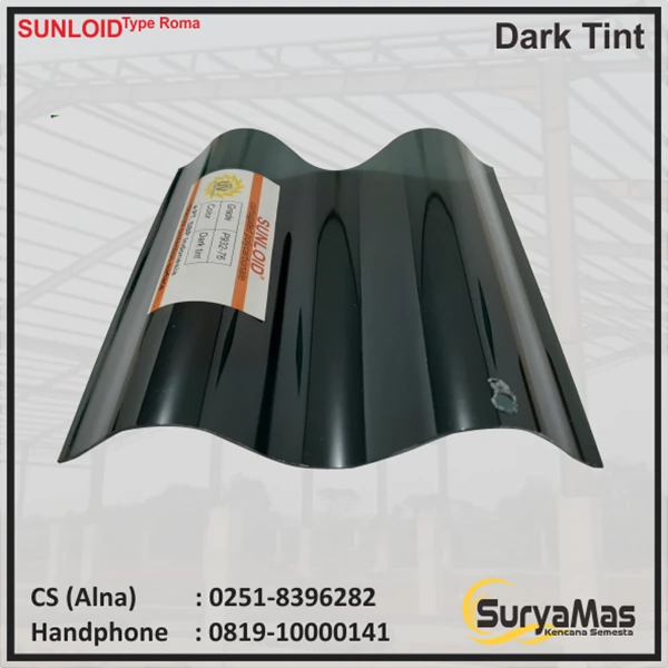 Atap Polycarbonate Sunloid 0.8 mm Roma Dark Tint