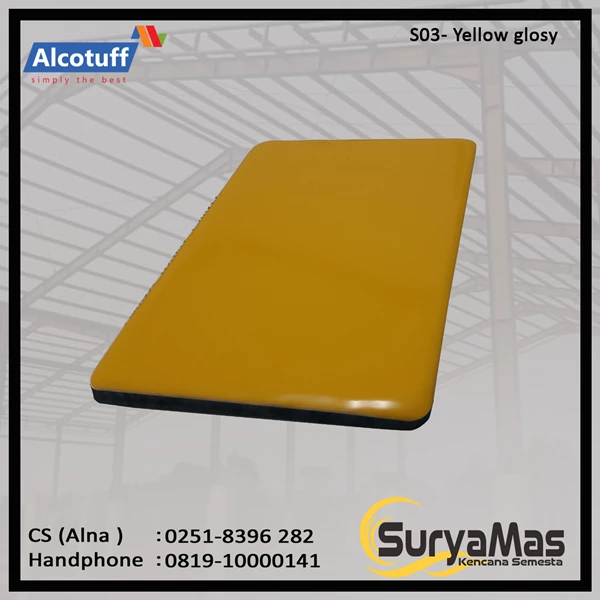 Aluminium Composite Panel S 03 Yellow Glossy