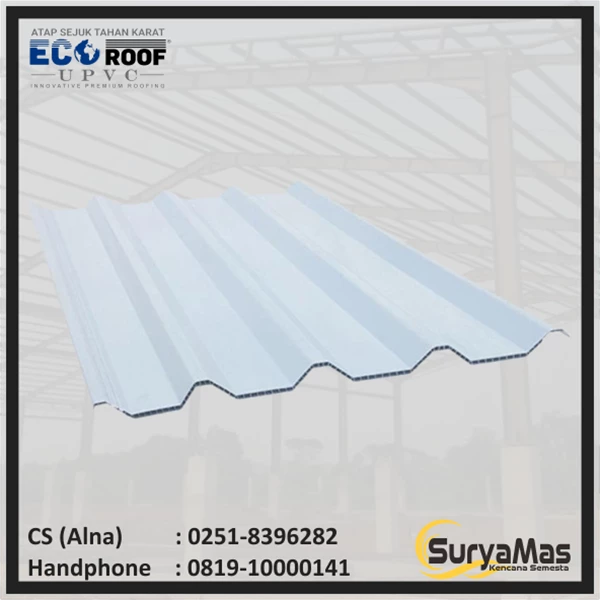 UPVC Roof Ecoroof DL Eff 86 cm Blue Doff