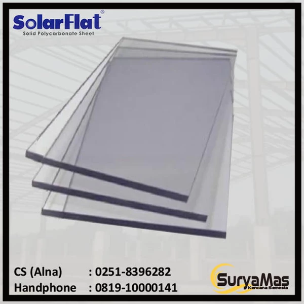 Atap Polycarbonate Solarflat 1.2 milimeter Clear Tekstur