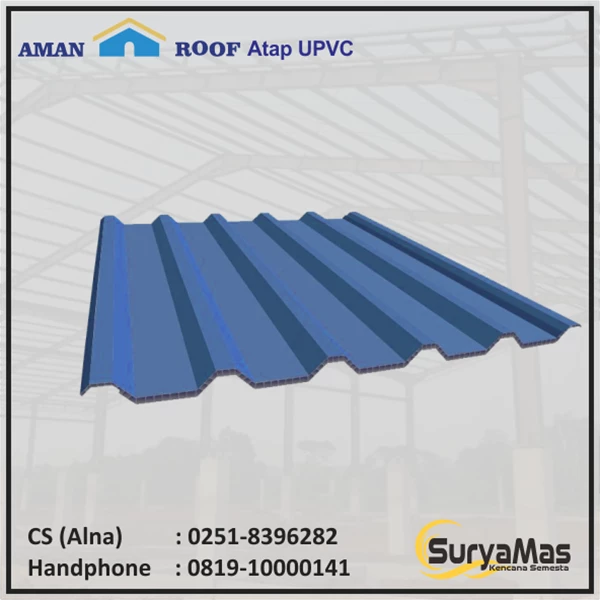 Amanroof UPVC Roof Thick 12 millimeter Blue Color