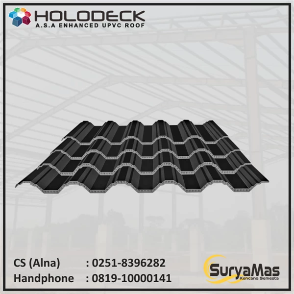 Holodeck UPVC Roof Eff 780 mm Thick 12 millimeter Black Color