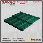 Genteng Metal Spyro Tipe Helios Tebal 0.23 mm Warna Tropical Green 1
