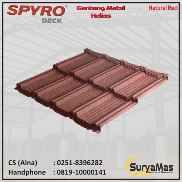 Spyro Metal Tile Helios Type Thick 0.23 mm Natural Red Color