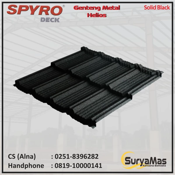 Spyro Metal Tile Helios Type Thick 0.23 mm Solid Black Color