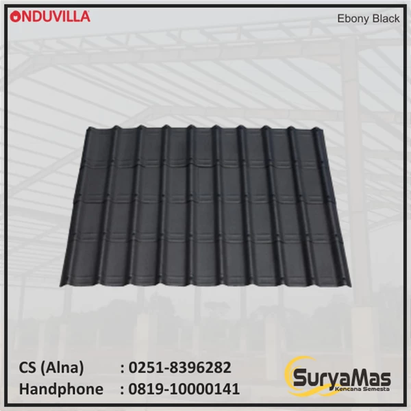 Onduvilla Bitumen Roof 3 millimeter Thick Ebony Black Color