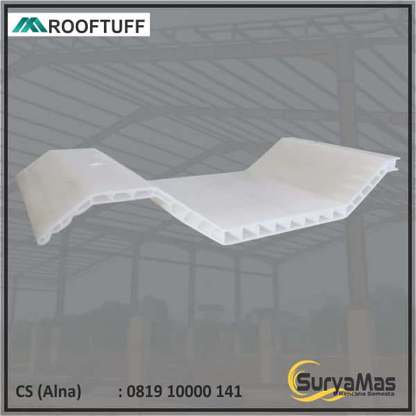 Roof UPVC Rooftuff Double Layer Eff 870 mm White Translucent