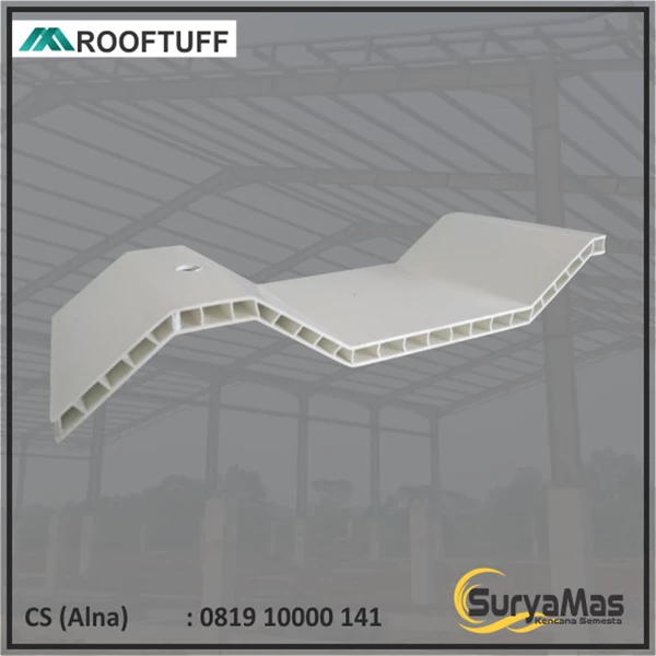 Roof UPVC Rooftuff Double Layer Eff 870 mm White Doff