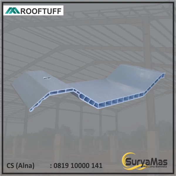 Roof UPVC Rooftuff Double Layer Eff 870 mm Blue Doff