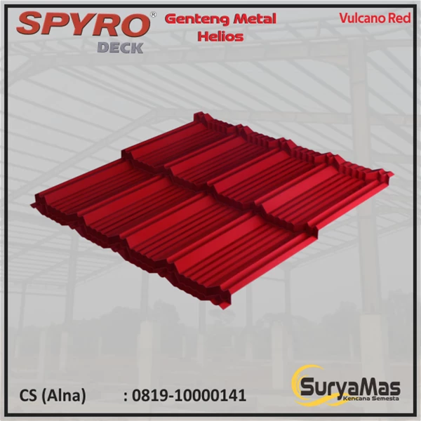 Metal Tile Spyro Type Helios Vulcano Red