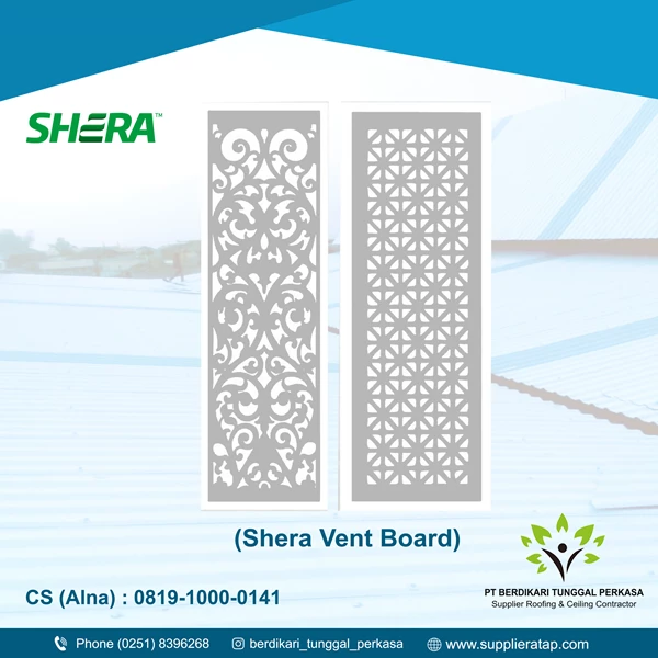 Shera Wood Vent Board Louis Profile (8 mm x 600 mm x 600 mm)