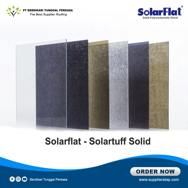 Atap Polycarbonate Solartuff Solid Sheet / Solarflat