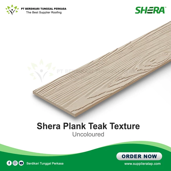 Artificial Wood / Kayu Shera Plank Uncoloured Smooth Texture