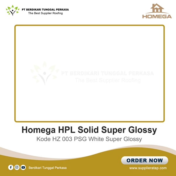 Pelapis Kayu HPL / Homega HPL Solid Super Glossy