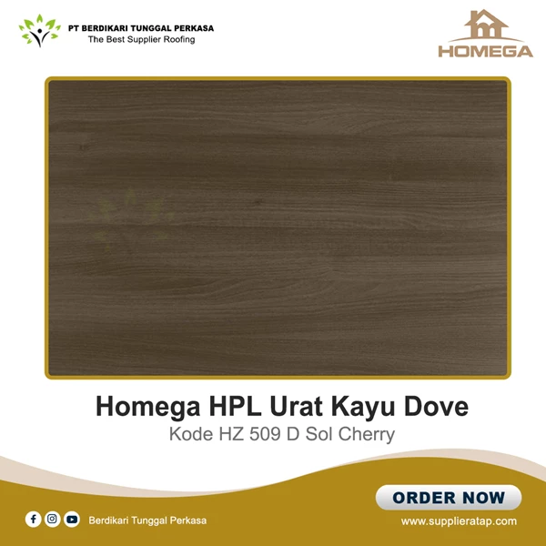 Pelapis Kayu HPL / Homega HPL Urat Kayu Dove