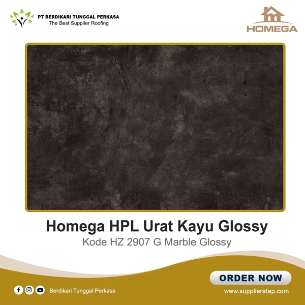 Pelapis Kayu HPL / Homega HPL Urat Kayu Glossy