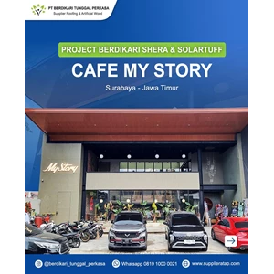 Project Cafe My Story Menggunakan Atap Polycarbonate dan Shera