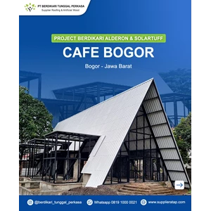 Hasil Proyek Kafe di Bogor Menggunakan Atap Alderon dan Solartuff